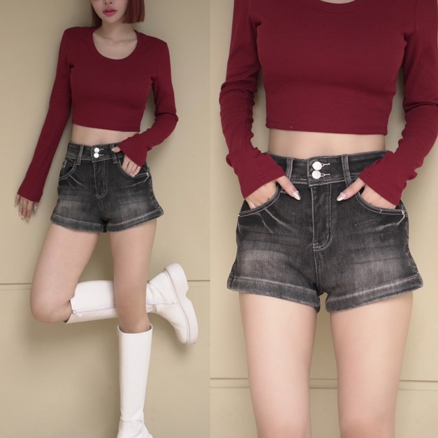 ➤有點個性漸層內刷毛短褲S-L