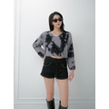 正韓海馬毛水墨紋上衣(3色)_2