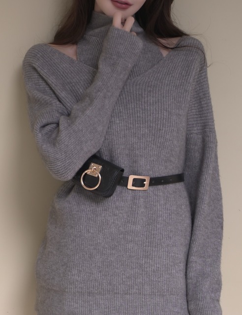 百搭皮質小腰包皮帶