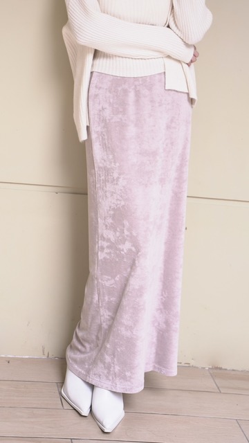 氣質柔感磨毛鬆緊長裙(3色)