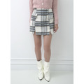 毛呢格紋短裙S~M_1