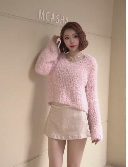 正韓閃亮寬鬆毛衣 (4色)