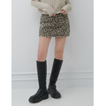 豹紋A字高腰短裙S~XL (2色)_1