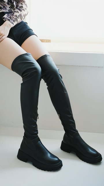 絕對貼腳超彈力膝上靴