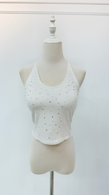 鑽面美背胸墊背心(3色)