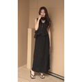 不透光浪漫鬆緊長裙(2色)