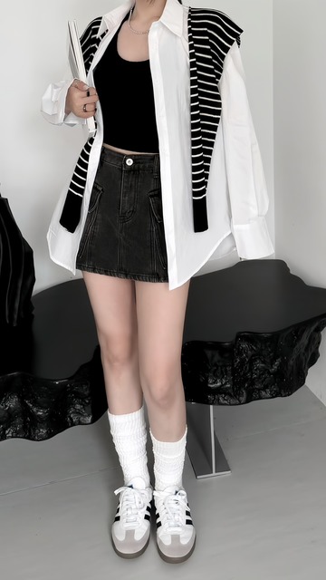 時髦披肩襯衫(4色)