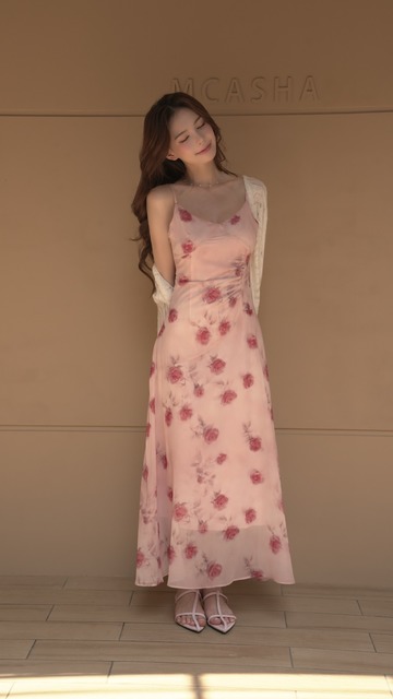 夏日浪漫玫瑰長洋S~L