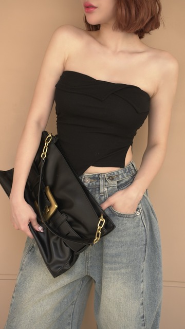 不規則時髦造型抹胸(4色)