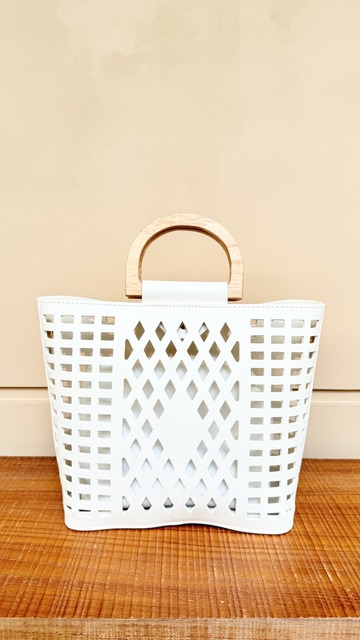 時髦兩用簍空子母手提包