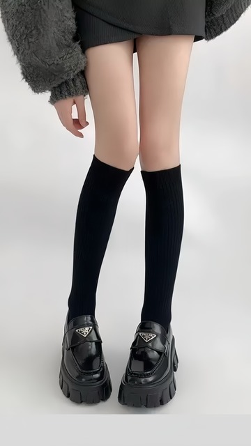 百搭時髦中桶堆堆襪(3色)