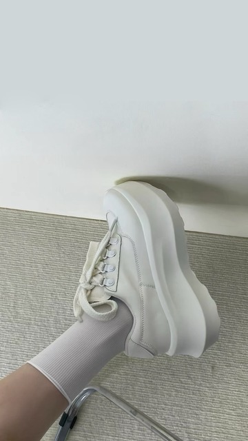 百搭增高厚底小白鞋35~40