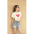 美式愛心棉質寬鬆T(3色)_1