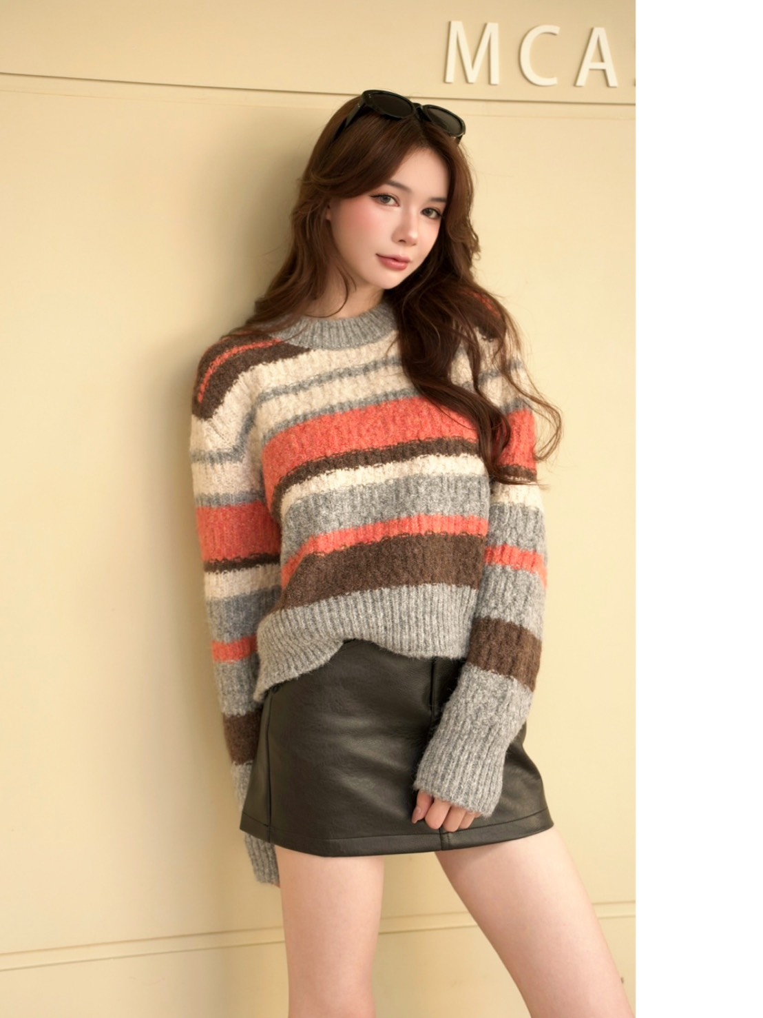 ➤QQ毛撞色柔軟毛衣(2色)