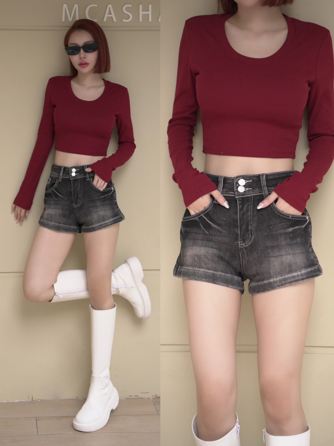 ➤有點個性漸層內刷毛短褲S-L