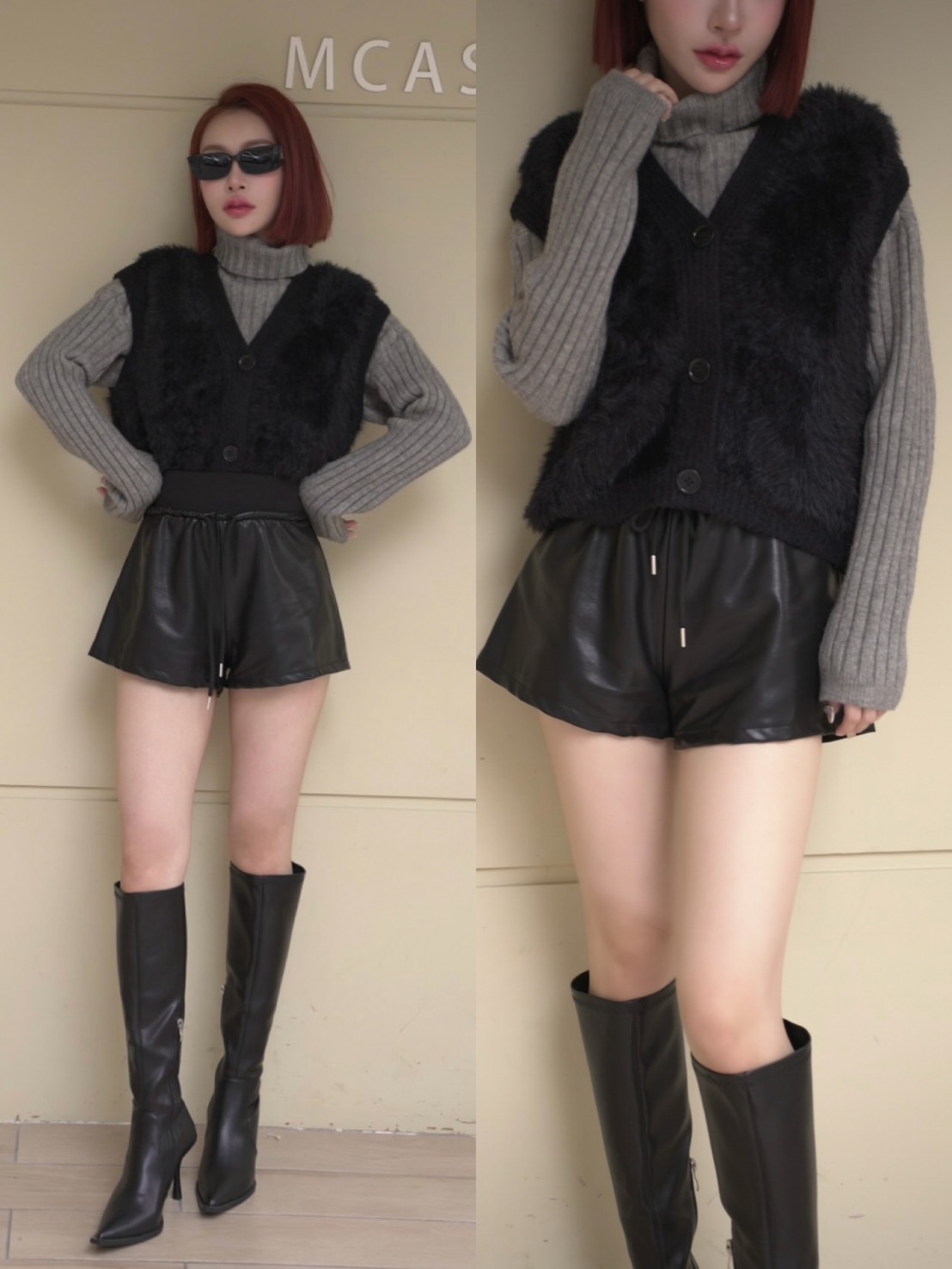 ➤水貂毛排釦時髦好搭配無袖背心(5色)