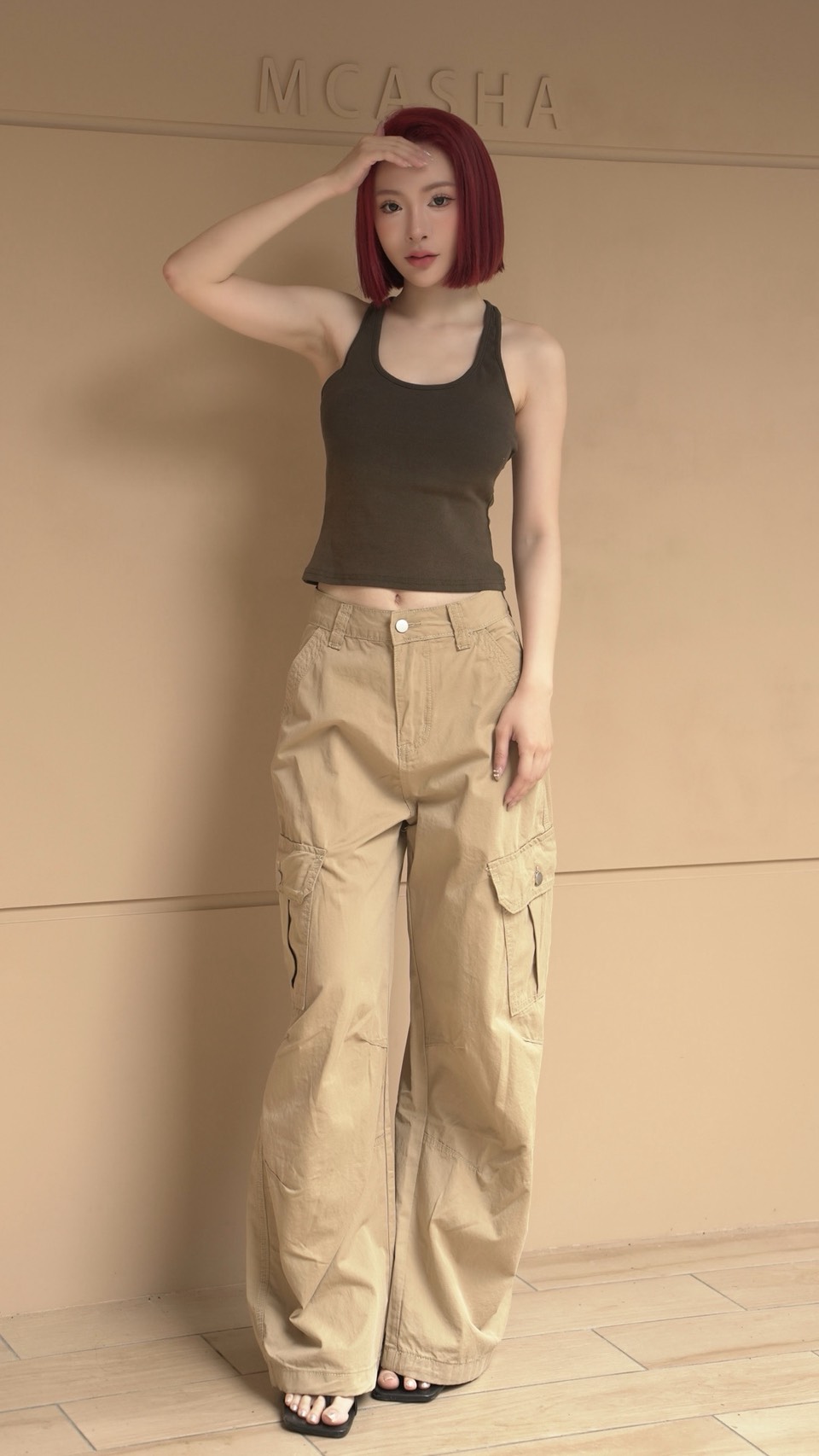 性格女娃漸層胸墊背心(3色)