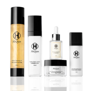 【周年慶・香水蓮花植物胎盤素組合】香水蓮花胎盤素保濕彈力乳霜50g+香水蓮花胎盤素精華液30ml+胜肽撫紋精華油30ml+香水蓮植物胎盤素活顏緊緻化妝水100ml+蓮花胎盤素洗卸凝露120ml