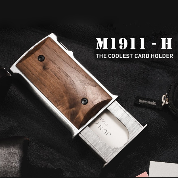 【Bevis】M1911-H 全金屬擬真彈藥填裝卡片夾/香煙盒