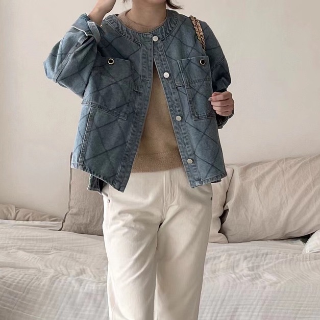 正韓-精品棟-車線菱格紋牛外