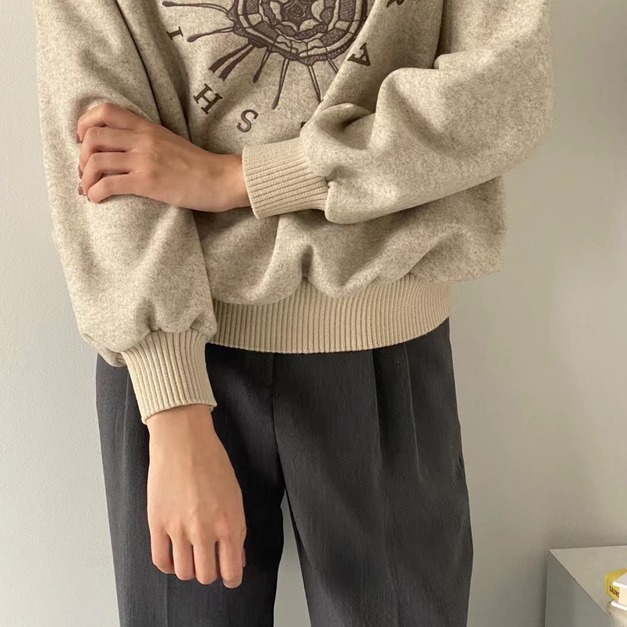 正韓-立領配色毛尼衫