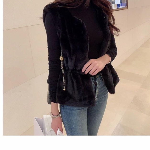 正韓-氣質毛絨背