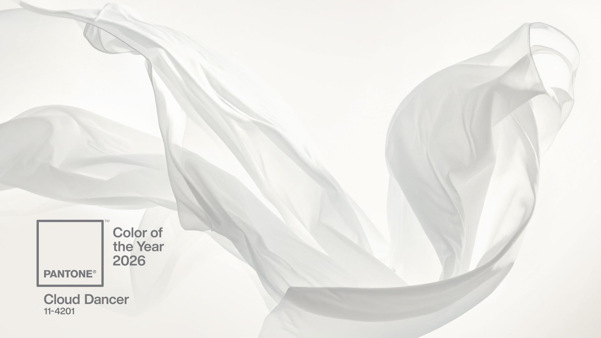 2026 年度代表色發布：Pantone 11-4201「雲上舞白」引領極簡與寧靜的新時代