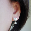 立體貓咪珍珠耳環 925純銀天然淡水珍珠_8
