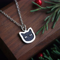 家有黑貓 - 925純銀貓咪項鍊 可客製化刻字