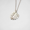 龜背芋項鍊 - 925純銀植物項鍊_3