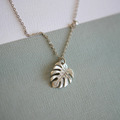 龜背芋項鍊 - 925純銀植物項鍊_7