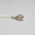 天然粉晶純銀項鍊_5