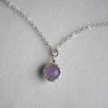 薰衣草紫水晶純銀項鍊 2月誕生石項鍊_2