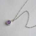 薰衣草紫水晶純銀項鍊 2月誕生石項鍊_3