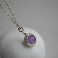 薰衣草紫水晶純銀項鍊 2月誕生石項鍊_7