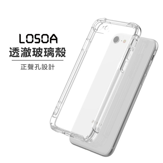 LOSOA 正聲孔設計 防塵防摔透澈玻璃殼 iP12系列專用