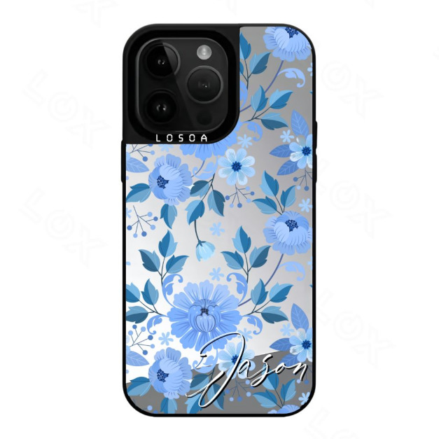 花卉鏡面殼 - Blue Bloom