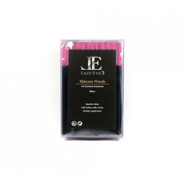 植睫桃粉色矽膠專用睫毛刷(短柄)/瓶