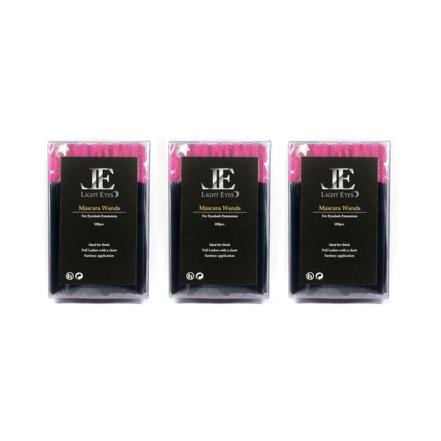 植睫桃粉色矽膠專用睫毛刷(短柄)/瓶