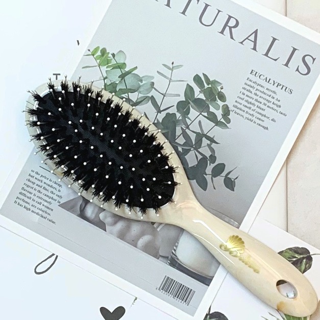 貝殼豬鬃氣墊梳(大)