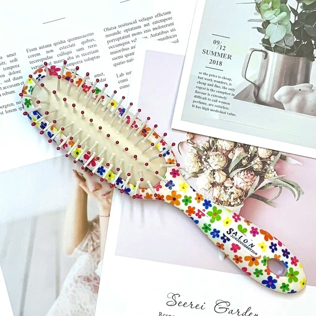 櫻花彩繪氣墊按摩梳