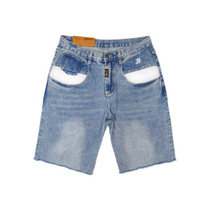 WASH DENIM SHORTS