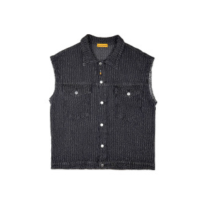 KNITTED DENIM VEST