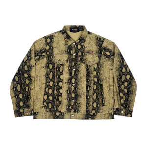 SNAKE PRINT DENIM JACKET