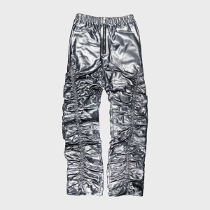 立體褶皺牛仔褲