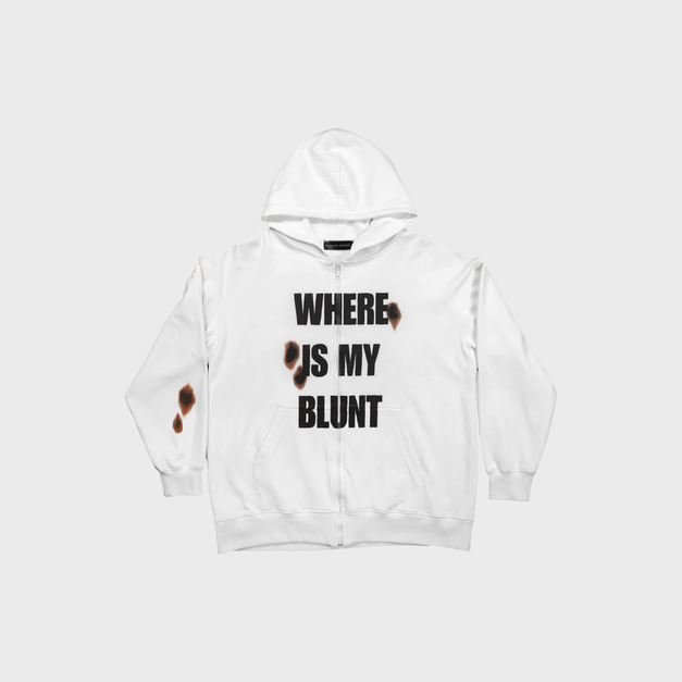 WHERE IS MY BLUNT ZIP-UP HOODIE