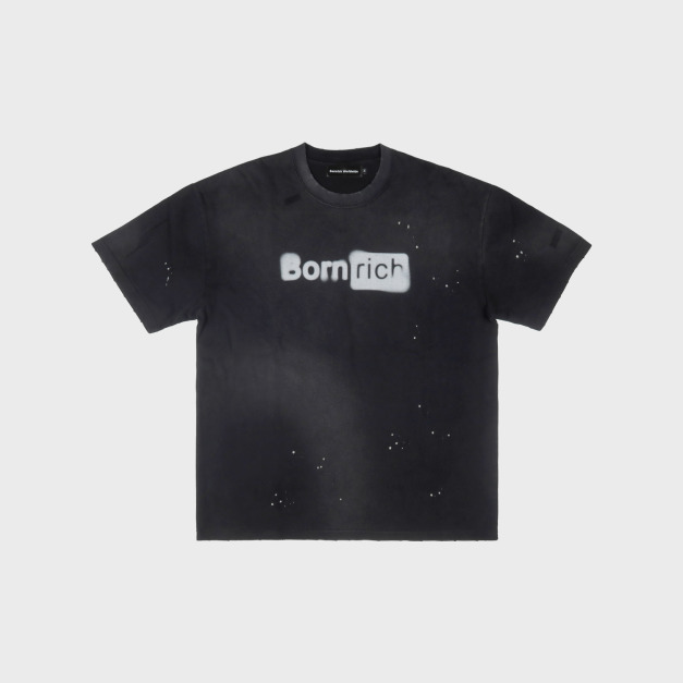漸變模糊經典LOGO潑墨短TEE