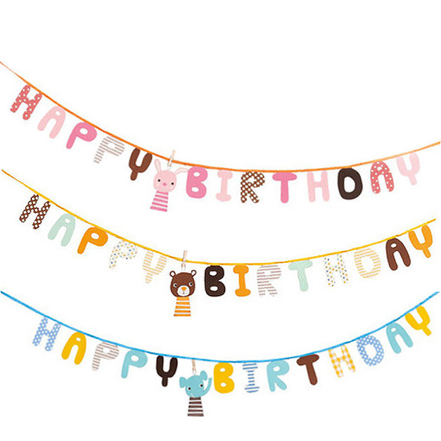 日本 Everyday - 童趣生日動物旗 共3款