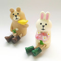 日本 Decole - 兔兔熊熊小擺飾 共4款_2