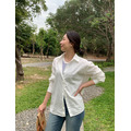 經典寬鬆白襯衫 LS09_5